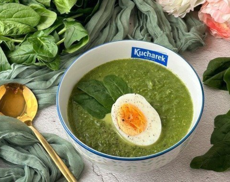 Špenátová polévka s vejci